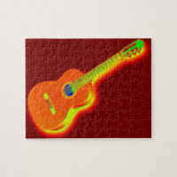 Pop Art Guitar Painting Illustration