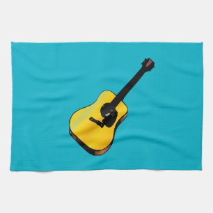 Pop Art Guitar Tea Towel