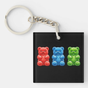 Pop Art Gummy Bears Key Ring