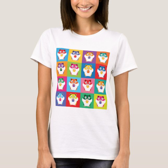 Pop Art Hamsters T-Shirt (Front)