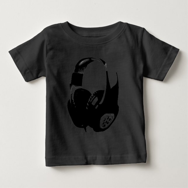 Pop Art Headphone Baby T-Shirt (Front)