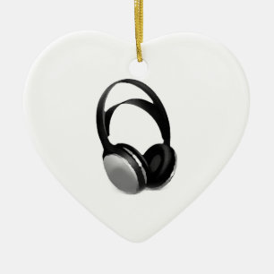 Pop Art Headphone Ceramic Tree Decoration