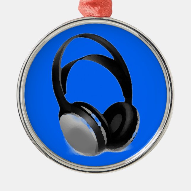Pop Art Headphone Metal Tree Decoration (Front)