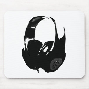Pop Art Headphone Mouse Pad