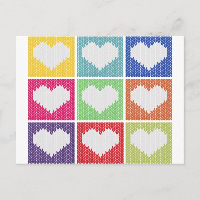 Pop art heart ornament postcard (Front)