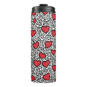 Pop Art Heart Pattern Thermal Tumbler