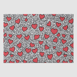 Pop Art Heart Pattern Tissue Paper