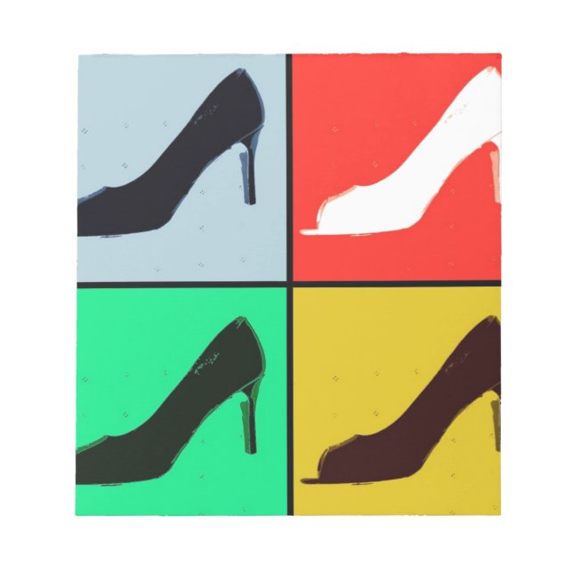 Pop Art High Heel Pumps Notepad (Front)