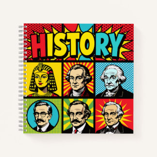 Pop Art History Famous Figures Notebook | Retro Co