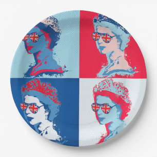 Pop art HM Queen Party Paper Plate