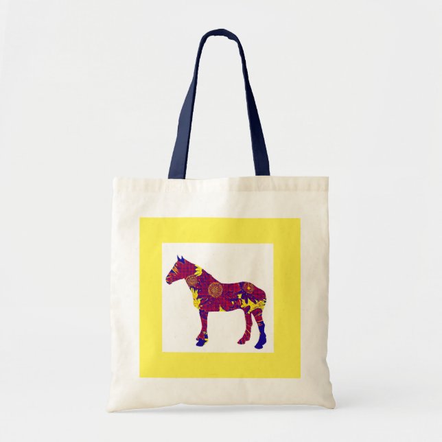 Pop Art Horse Tote Bag (Front)