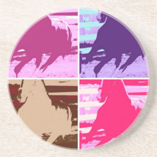Pop Art Horses Coaster
