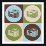 Pop Art HVAC Poster<br><div class="desc">Pop Art HVAC. Get this fun design featuring your hobby,  occupation,  or obsession on great t-shirts,  stickers & much more. They also make great gifts!</div>