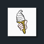 Pop Art Ice Cream Cone or Cornet Canvas Print<br><div class="desc">Giant pop art style image. Ice cream cone in a Pop Art graphic style against a white background.</div>