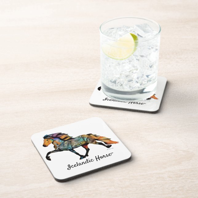 Pop Art Icelandic Horse Coaster (Right Side)