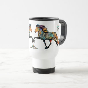 Pop Art Icelandic Horse Travel Mug