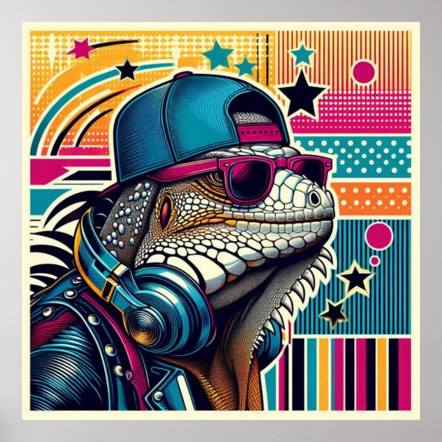 POP ART IGUANA 4 POSTER (Front)