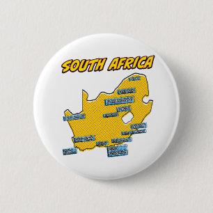Pop Art Illustrated South Africa  6 Cm Round Badge
