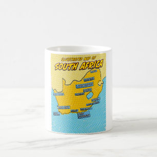 Pop Art Illustrated South Africa Coffee Mug