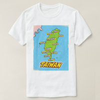 Pop Art Illustrated Taiwan map
