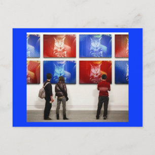 Pop Art Indigo Postcard