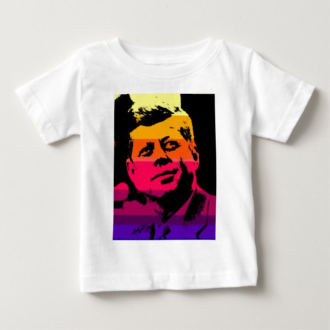 Pop Art Jack JFK John F. Kennedy Baby T-Shirt (Front)