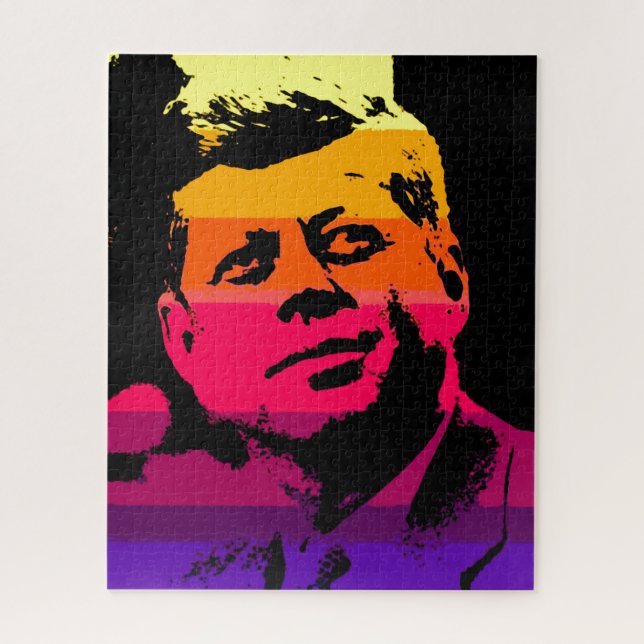 Pop Art Jack JFK John F. Kennedy Jigsaw Puzzle (Vertical)
