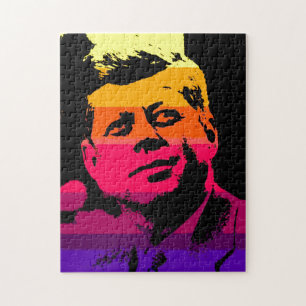 Pop Art Jack JFK John F. Kennedy Jigsaw Puzzle