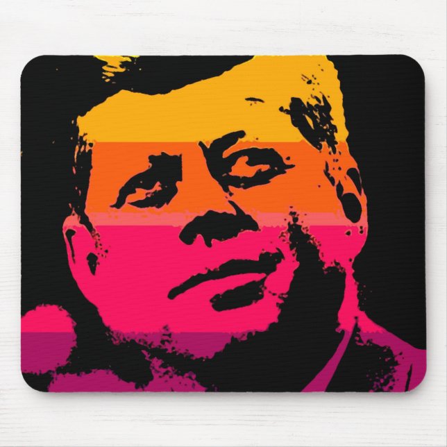 Pop Art Jack JFK John F. Kennedy Mouse Pad (Front)