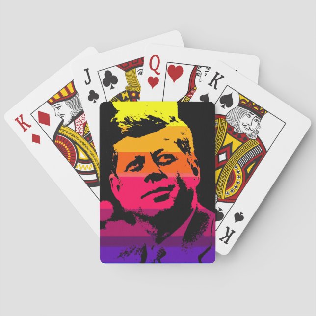 Pop Art Jack JFK John F. Kennedy Playing Cards (Back)
