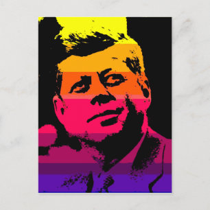 Pop Art Jack JFK John F. Kennedy Postcard
