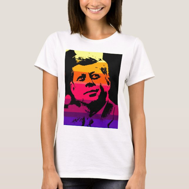 Pop Art Jack JFK John F. Kennedy T-Shirt (Front)