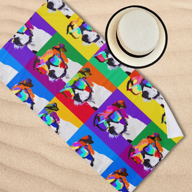 Pop Art Jack Russell Terriers Beach Towel (Pop Art Jack Russell Terriers Beach Towel)