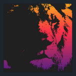 Pop Art Jamaica Rastafarian Lion Poster<br><div class="desc">Lion Digital Artwork - Lion Head Computer Animal Art - Jamaican Pop Art - Wild Big Cats Computer Images</div>