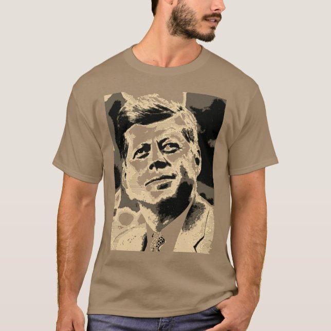 Pop Art JFK John F. Kennedy American President T-Shirt (Front)