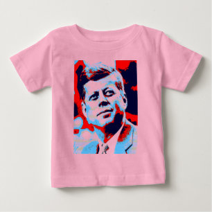 Pop Art JFK John F. Kennedy Red Blue Baby T-Shirt