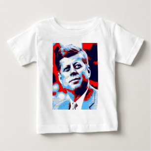Pop Art JFK John F. Kennedy Red Blue Baby T-Shirt