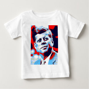 Pop Art JFK John F. Kennedy Red Blue Baby T-Shirt