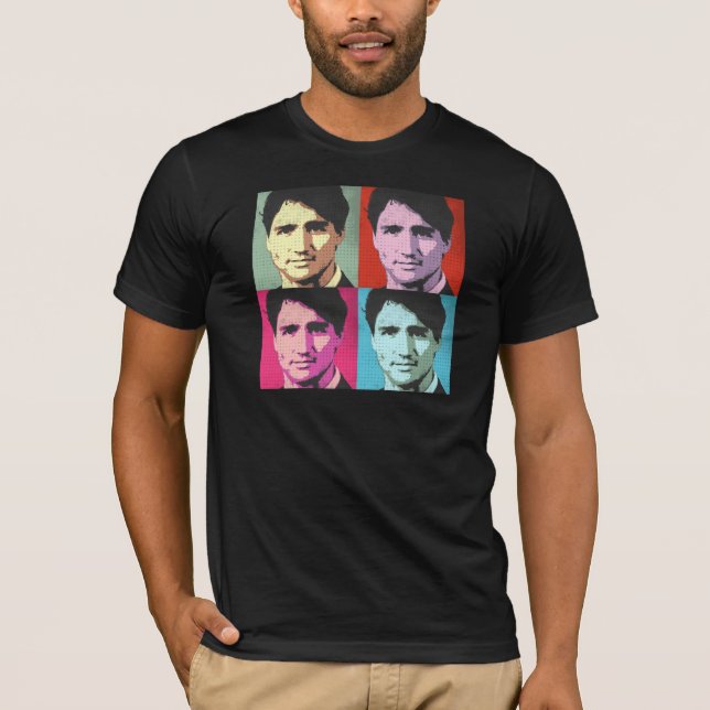 Pop Art Justin Trudeau - Full Size -.png T-Shirt (Front)