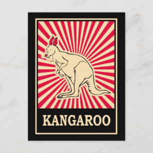 Pop Art Kangaroo Postcard