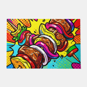 Pop Art Kebab Explosion Doormat