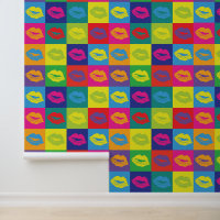 Pop Art Kiss Lips Colourful Retro Pattern