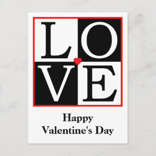 Pop Art Kisses and Hugs Holiday Postcard