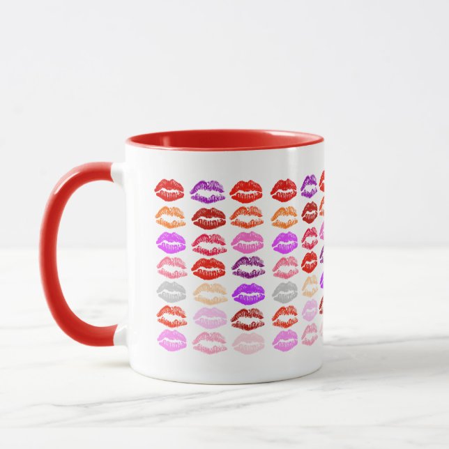 Pop Art Kisses- Beverage Mug (Left)