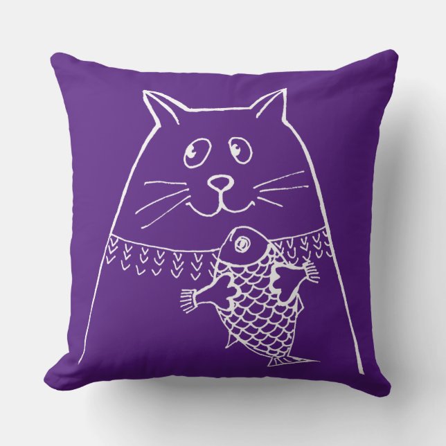 Pop Art Kitty Cushion (Front)