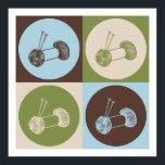 Pop Art Knitting Poster<br><div class="desc">Pop Art Knitting. Get this fun design featuring your hobby,  occupation,  or obsession on great t-shirts,  stickers & much more. They also make great gifts!</div>