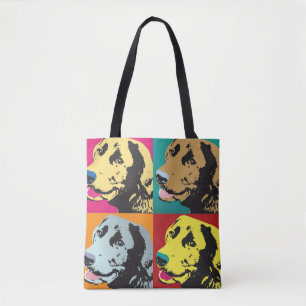 Pop Art Labrador Retriever Tote Bag