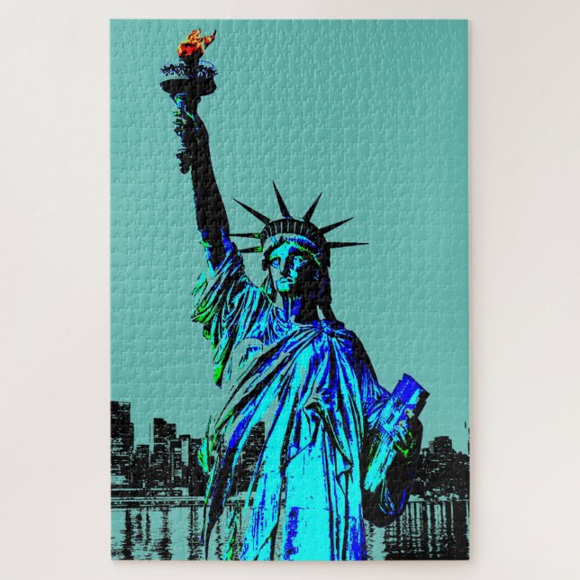 Pop Art Lady Liberty Jigsaw Puzzle (Vertical)