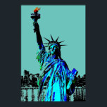Pop Art Lady Liberty Poster<br><div class="desc">New York City Symbols Images & Pop Art Computer Paintings</div>