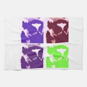 Pop Art Lemurs Tea Towel